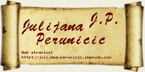 Julijana Peruničić vizit kartica